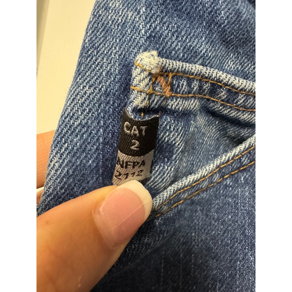Carhartt FR Flame Resistant Work Jeans Mens 40x32 Medium Wash Denim CAT 2 NFPA - Picture 5 of 8